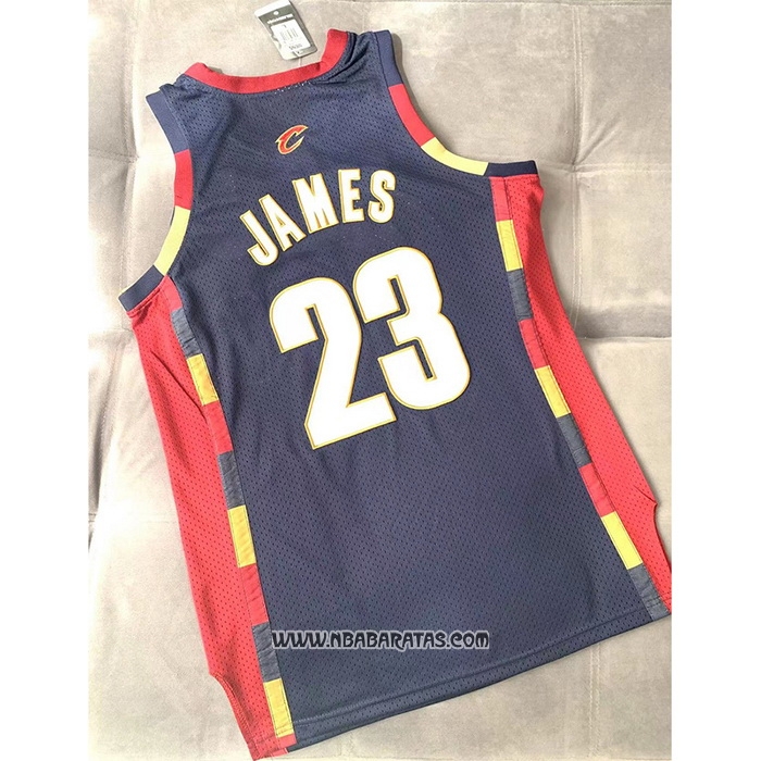 Camiseta Cleveland Cavaliers Lebron James #23 Mitchell & Ness 2008-09 Azul